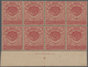 Pakistan: 1948-49 Three Good Multiples, With 1) 1948 1r. Bottom Marginal Block Of Eight With Printer - Pakistan