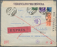 Delcampe - Alle Welt: 1939/73, Holding Of About 340 Letters, Cards, Picture-postcards, Wrappers, A Telegram And - Collections (sans Albums)