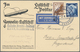 Delcampe - Zeppelinpost Deutschland: 1912/1945 (ca): Posten Mit über 90 Teils Sehr Raren Zeppelin-Belegen, Indi - Poste Aérienne & Zeppelin