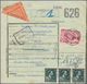 Belgien: 1925/1960, Approximately 180 Items, Mostly Parcel Cards From Different Towns Franked With R - Colecciones