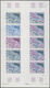 Delcampe - Frankreich: 1961/1979, France And Area, IMPERFORATE COLOUR PROOFS, MNH Assortment Of 33 Complete She - Sammlungen