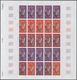 Delcampe - Frankreich: 1961/1979, France And Area, IMPERFORATE COLOUR PROOFS, MNH Assortment Of 33 Complete She - Collections
