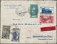 Italien: 1952/1958, Lot Of Eight Commercial Covers To Emmerich/Germany Bearing Commemoratives Franki - Colecciones