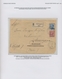 Italienische Post In Der Levante: 1908/1914, Exhibit On Five Album Pages, Comprising Seven Covers/ca - Emissions Générales