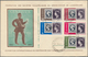 Luxemburg: 1947/1956, Lot Of Seven Better F.d.c.: 1947 Patton, 1947 Caritas, 1949 UPU (2), 1952 Cent - Autres & Non Classés