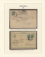 Serbien: 1882/1904, Collection Of 21 Covers/cards On Written Up Album Pages With Description, Incl. - Servië