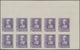 Spanien: 1938, Queen Isabella Definitives Five Different IMPERFORATE Stamps In Different Quantities - Lettres & Documents