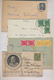 Europa: 1904/1955, More Than 260 Interesting Covers And Postal Stationeries, Mostly Europe, With Man - Autres - Europe