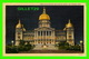 DES MOINES, IA - IOWA STATE CAPITOL BUILDING BY NIGHT - TRAVEL IN 1952 - HYMAN'S NEWS & BOOK STORE - - Des Moines
