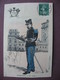 CPA Illustrateur MILITAIRE UNIFORME Régiment CHASSEURS A PIED  Sergent Major Au Rapport 1908 ARMEE SOLDAT Dorures - Uniforms