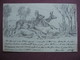 CPA DESSIN AU CRAYON Couple De CHEVREUILS EFFAROUCHES CHASSE CHEVREUIL écrite Par Un CHASSEUR En 1900 - Chasse