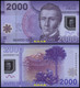 Chile 1000-2000 Pesos, (2012),AA Prefix And Low 3 Digit S/N #101, Matching S/N, Polymer, UNC - Cile