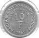 * Congo  Democratic Republic 10 Francs 1965  Km 1  Xf+ - Congo (Democratische Republiek 1964-70)