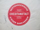 Österreich 1935 Volkstrachten Nr. 582 EF Einschreiben Wien Aufkleber Oesterreichische Creditanstalt Wiener Bankverein - Covers & Documents