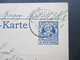 Deutsches Reich Privatpost Courier Karte München 1898 Nur In Einen Blauen Courier Briefkasten Werfen - Posta Privata & Locale