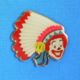 1 PIN'S //  ** RONALD / COIFFE DE CHEF INDIEN COMANCHE / McDONALD'S ** . (McDonald's 2001®) - McDonald's