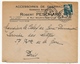 Enveloppe En-Tête "Accessoires De Pharmacie Verrerie Soufflée PESCHARD" - Affr 2F Gandon - IVRY (Seine) 19/10/1944 - Autres & Non Classés