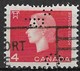 Canada 1963. Scott #404 Perf (U) Queen Elizabeth II And Electric High Tension Tower, C R - Perfin