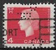 Canada 1963. Scott #404 Perf (U) Queen Elizabeth II And Electric High Tension Tower, C R - Perfins