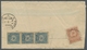 Georgien: 1919, "10 Kop. Blue And 1 Rbl. Orange-brown", Reverse Mixed Franking (10 Kop. Strip Of Thr - Georgia