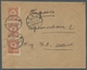 Georgien: 1919, "3 Rbl. St. Georg To Horses", Strip Of Three On Inland Cover From BATUM O --2.8.21 T - Georgien