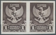 Indonesien: 1950, "5 Years Independence As Imperforated Proofs Without Gum", Unused Pairs In Perfect - Indonesia