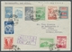 Korea-Nord: 1958, R-Letter From PHYONG-YANG 22.5.58 To Fulda Franked With Ten Different Values From - Korea, North