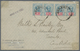Malaiische Staaten - Sarawak: 1903, Two Pairs 1c Blue/red On Letter From Kuching To Canada, On Rever - Other & Unclassified
