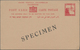 Delcampe - Palästina: 1927, 4 M, 7 M, 8 M Postal Stationery Card + 5 M Letter Card All With Overprint "SPECIMEN - Palestina