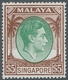 Singapur: 1948, Freimarkenausgabe König Georg VI., Der Höchstwert 5 Dollar In Zähnung C (17 1/2:18), - Singapore (...-1959)