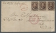 Hawaii: 1877, König Kalakaua I., 2 Cents Braun Im Dreierstreifen Auf Dekorativem Brief Nach San Fran - Hawaii
