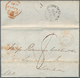 Neuseeland: 1851, "AUKLAND..." Red Crown Circle Cancel On Complete Folded Letter To London And Cover - Covers & Documents