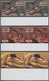 Papua Neuguinea: 2004, Prehistoric Animals Complete Set Of Six In Vertical IMPERFORATE Pairs, The Im - Papua New Guinea