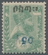 Äthiopien: 1905, "05 C. Harar Provisional With Inverted Value Numeral Imprint In Blue Or Violet", Mi - Etiopía