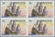 Barbados: 1994/1999. IMPERFORATE Block Of 4 (type I Without Year) For The 5c Value Of The Definitive - Barbados (1966-...)
