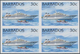 Barbados: 1994/1999. IMPERFORATE Block Of 4 (type I Without Year) For The 30c Value Of The Definitiv - Barbados (1966-...)
