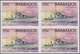 Barbados: 1994/1999. IMPERFORATE Block Of 4 (type I Without Year) For The 65c Value Of The Definitiv - Barbados (1966-...)