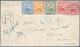 Grenada: 1906, Registered Letter With Four-colour Franking To Neureky Brod, Bohemia. Stamps With Som - Granada (...-1974)