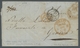 Peru: 1856, PAID CALLAO (with Crown) In Red, Cancellation On Folded Letter To Genoa In Good Conditio - Peru