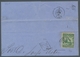 Peru: 1866, "5 C. Green", Clean With CALLAO 27 MAY (67) Stamped Value Beside Rare LIMA QUARTA DISTRI - Perú