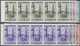 Venezuela: 1951, Coat Of Arms 'ZULIA' Airmail Stamps Complete Set Of Nine In Horizontal Strips Of Fi - Venezuela