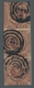 Dänemark: 1852, Fire R.B.S., Bild Und Unterdruck Buchdruck Im Senkrechten Dreierstreifen Mit Stummen - Used Stamps