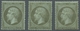 Frankreich: 1862, "Napoleon III." Partie Von 3 Werten Der 1 Centime Mit Einem Ungebauchten Wert Mit - Used Stamps