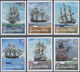 Gibraltar: 2008. Complete Set (6 Values) "250th Birthday Of Lord Horatio Nelson" In IMPERFORATE Sing - Gibraltar