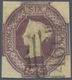 Großbritannien: 1847, Queen Victoria Embossed, Six Pence Dull Lilac, Cut-square Stamp With Numeral C - Otros & Sin Clasificación