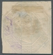 Großbritannien: 1847, Queen Victoria Embossed, One Shilling Pale Green, Cut-square Stamp With Numera - Otros & Sin Clasificación