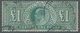 Großbritannien: 1902, Edward VII., One Pound Green, Cancelled With Somewhat Illegible Oval Stamp For - Otros & Sin Clasificación