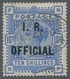 Großbritannien - Dienstmarken: 1885, "10 Sh. Ultramarine", Extremely Colorfresh Value With Clear GLA - Oficiales