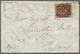 Großbritannien - Stempel: 1843, Folded Letter To Torquai Franked With 1 D Red With Touched To Full M - Marcofilia