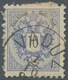 Liechtenstein - Vor- Und Mitläufer: 1883, "10 Kr. Doppeladler" Mit Glasklarem VADUZ 1/10 8? Als Vorl - ...-1912 Prephilately